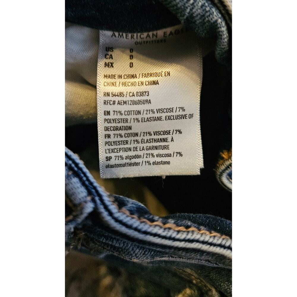 American eagle hi rise shortie distressed denim - Picture 5 of 6